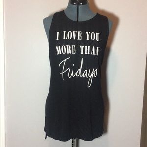 I Love You More Than Fridays junior plus tank